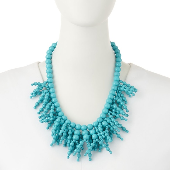 NEW Kate Spade Fringe Appeal Beaded Necklace, Blue - Picture 3 of 4